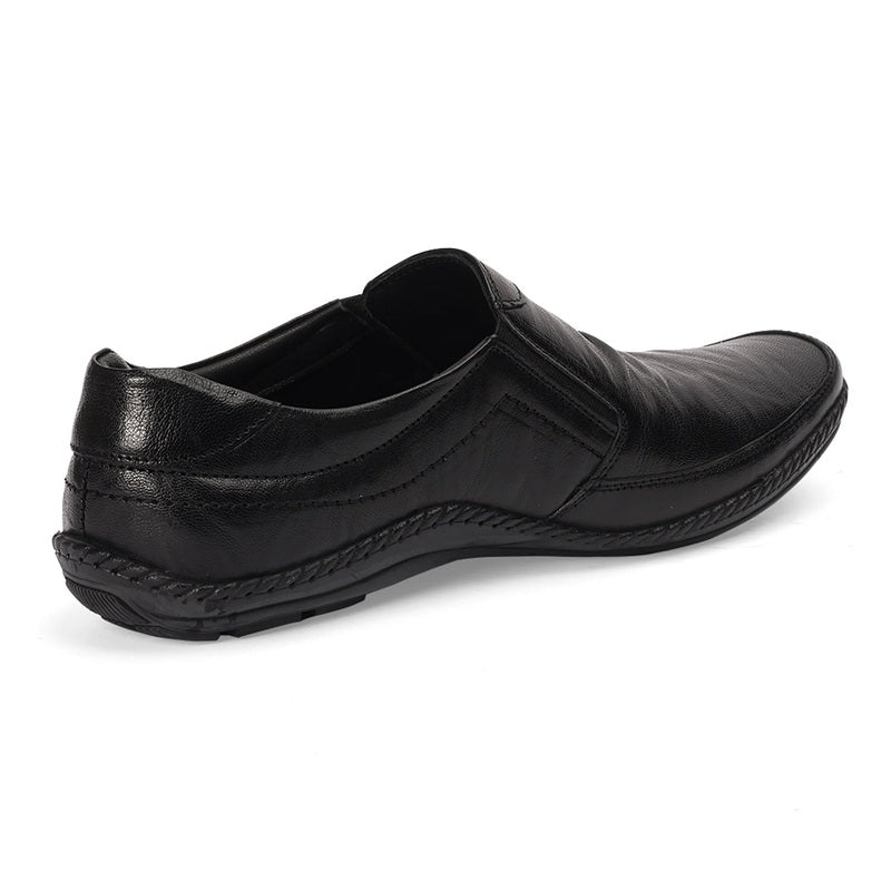 Elite Black Flexible Sole Slip-Ons