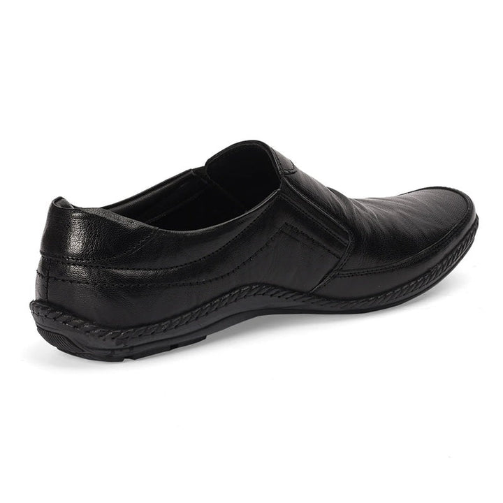Elite Black Flexible Sole Slip-Ons