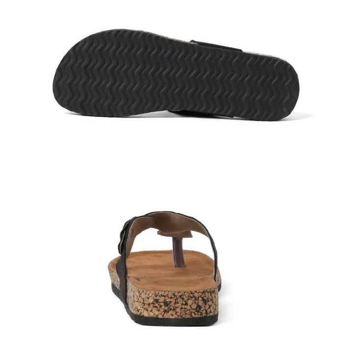 Olivia - Black Cork Sandals
