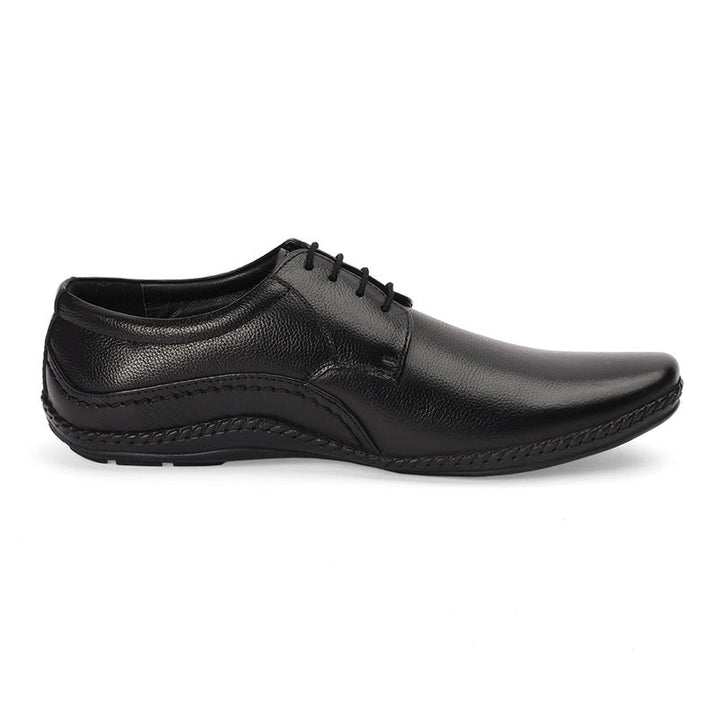 Luxe Black Comfort Oxford Shoes