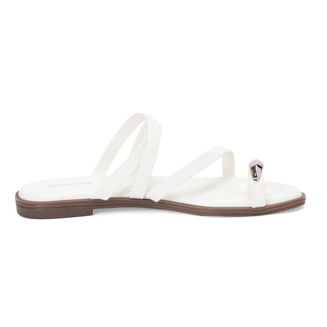 Ivory Elegance Metal-Accent Flats