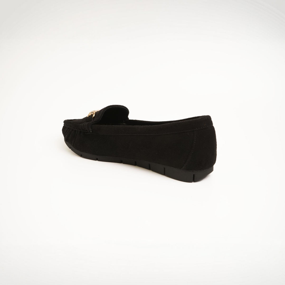 Statement Black Chain Loafer Shoes