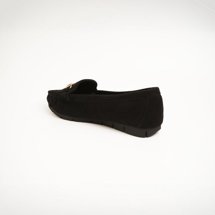 Statement Black Chain Loafer Shoes