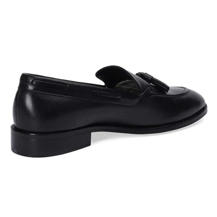 Elite Black Formal Tassel Leather Loafers