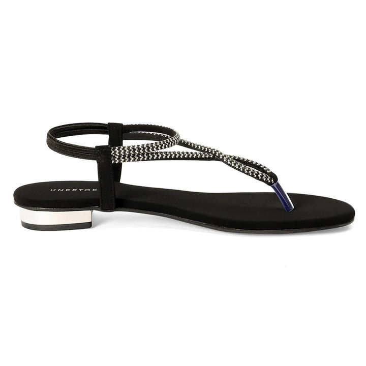 Midnight Black Shimmer Loop Flats