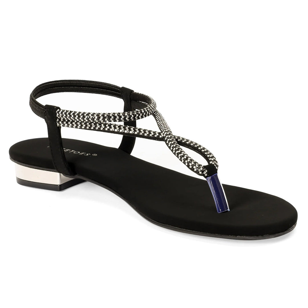 Midnight Black Shimmer Loop Flats