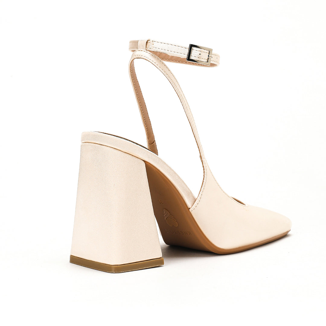 Madison -Ivory Block Heels