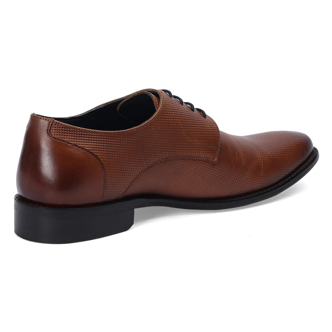 Elite Tan Textured Cap-Toe Oxfords