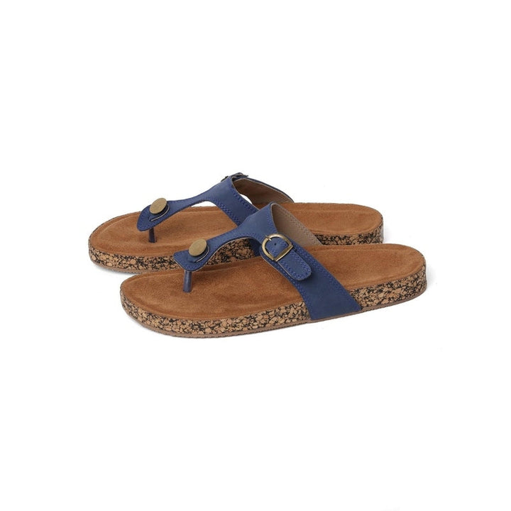Staple Dark Blue Thong Sandals