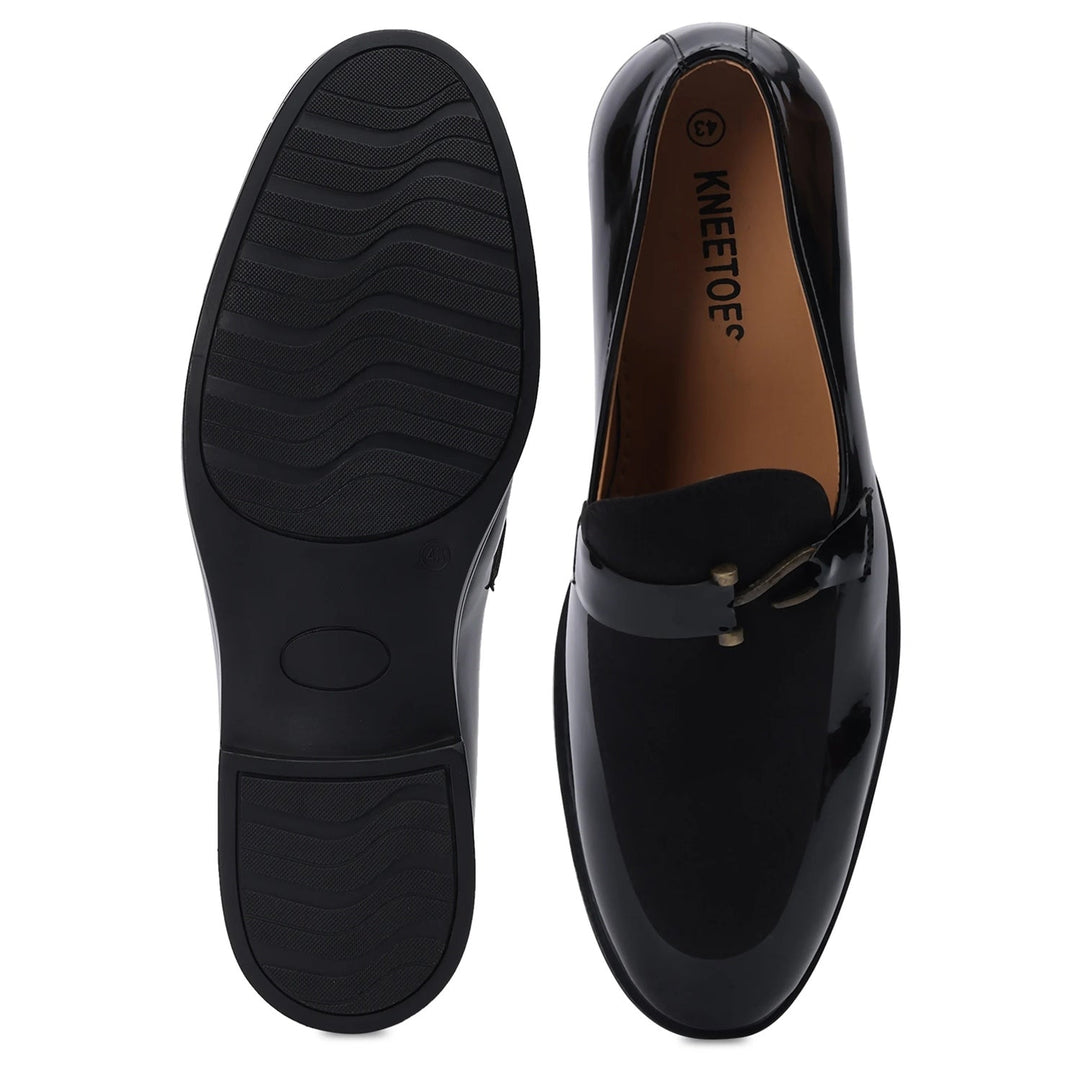 Premium Black Glossy Dress Loafers