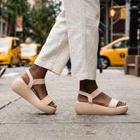 Meriya - Beige Wedges