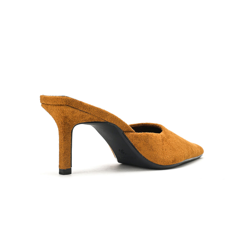 Luna - Tan Velvet Mules