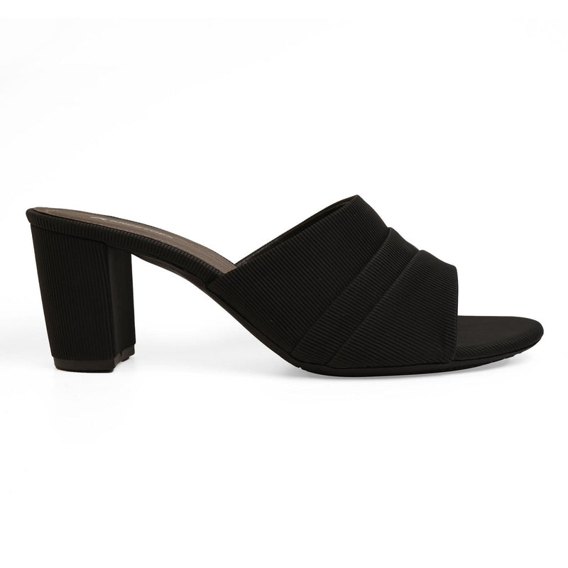 Matte Black Block Heel Sandals