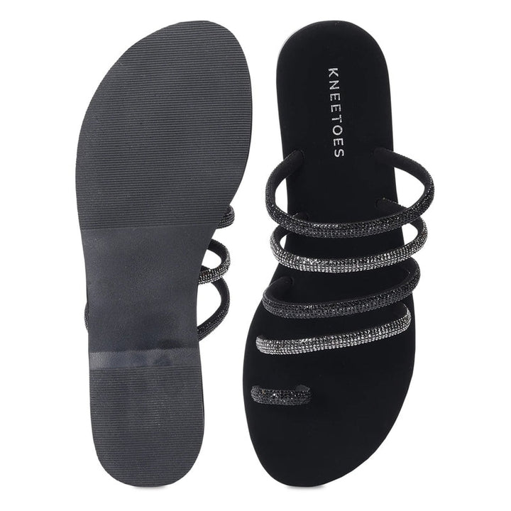 Midnight Sparkle Multi-Loop Sandals