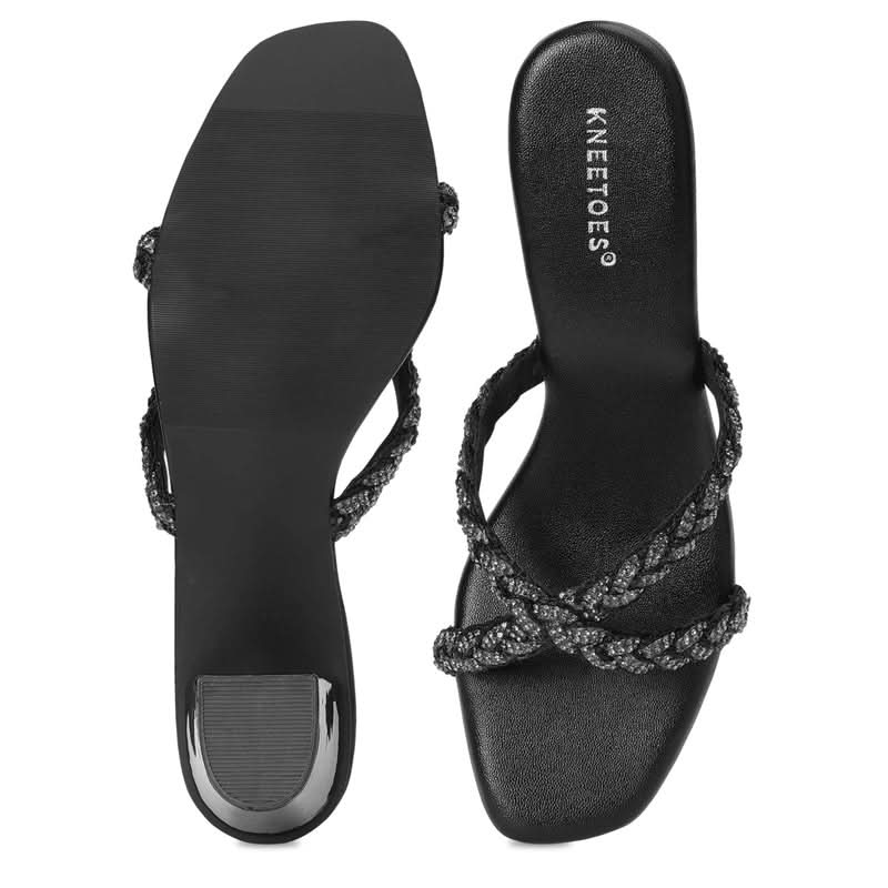 Nora - Black Block Heels