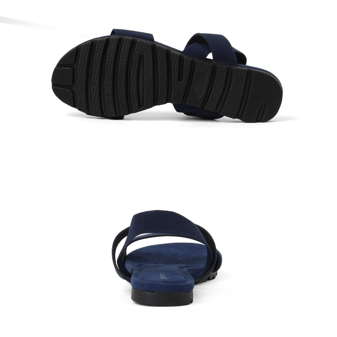 Matte-Muse Navy Open-Toe Casual Sandals