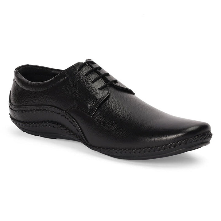 Luxe Black Comfort Oxford Shoes
