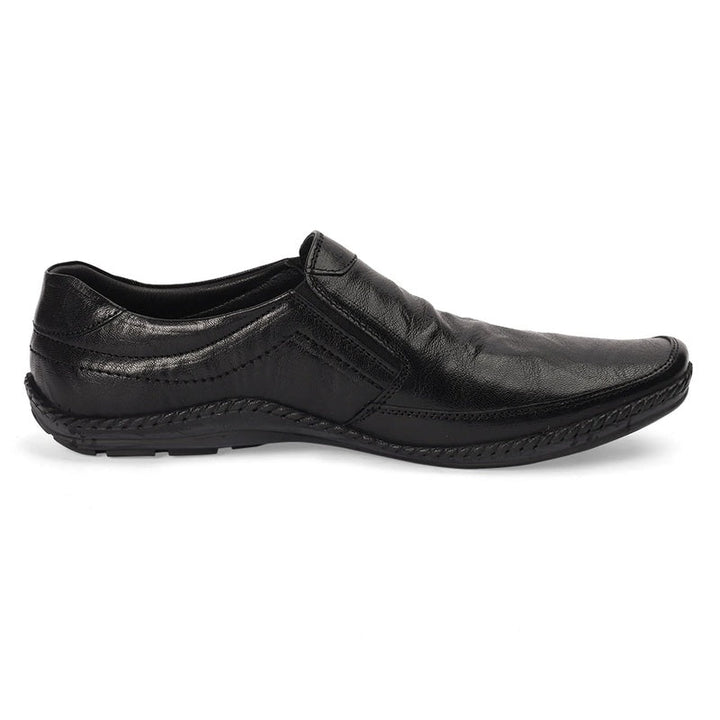 Elite Black Flexible Sole Slip-Ons