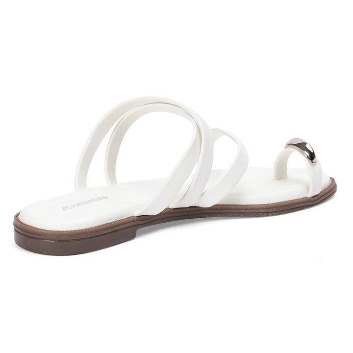 Ivory Elegance Metal-Accent Flats