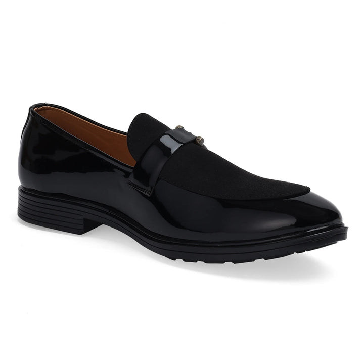 Premium Black Glossy Dress Loafers