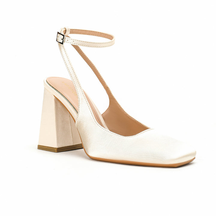 Madison -Ivory Block Heels