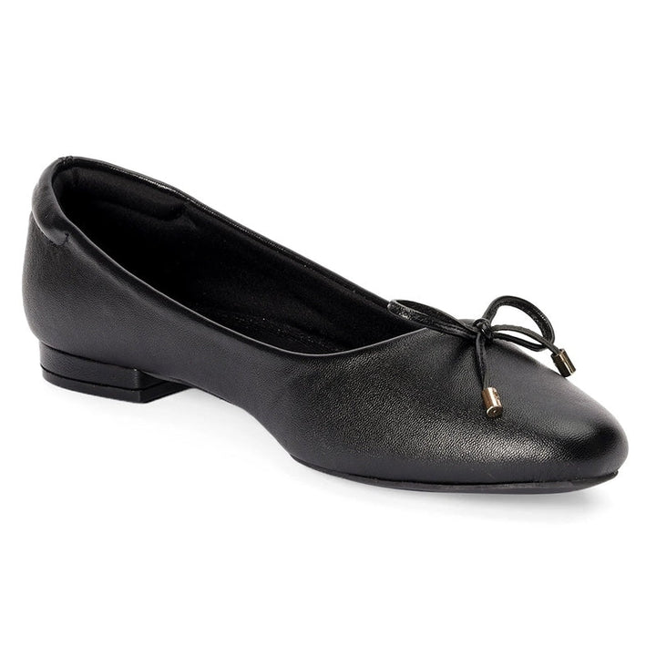 Classic Black Bow Detail Ballerina Flats
