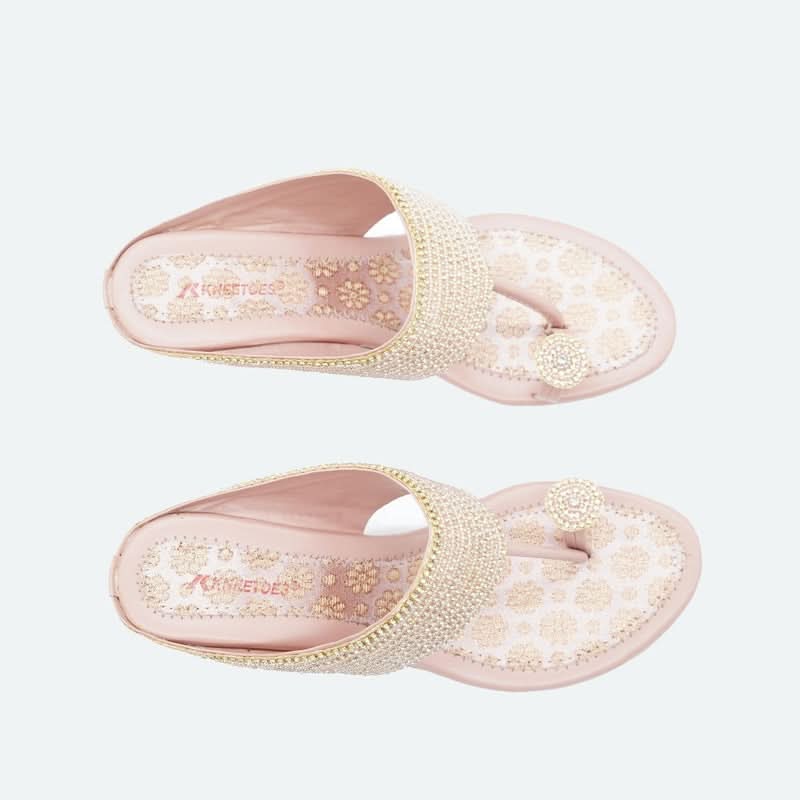 Prisha - Rose-Gold Wedges