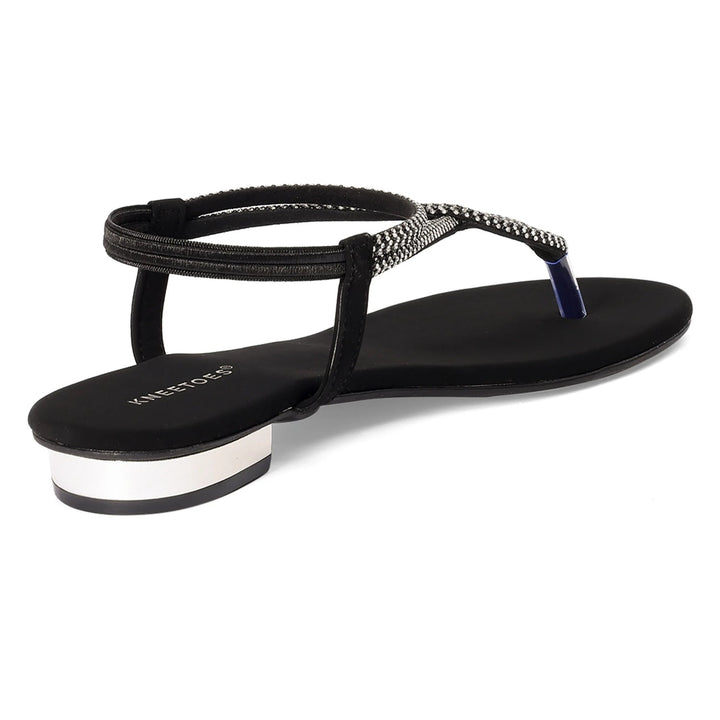 Midnight Black Shimmer Loop Flats