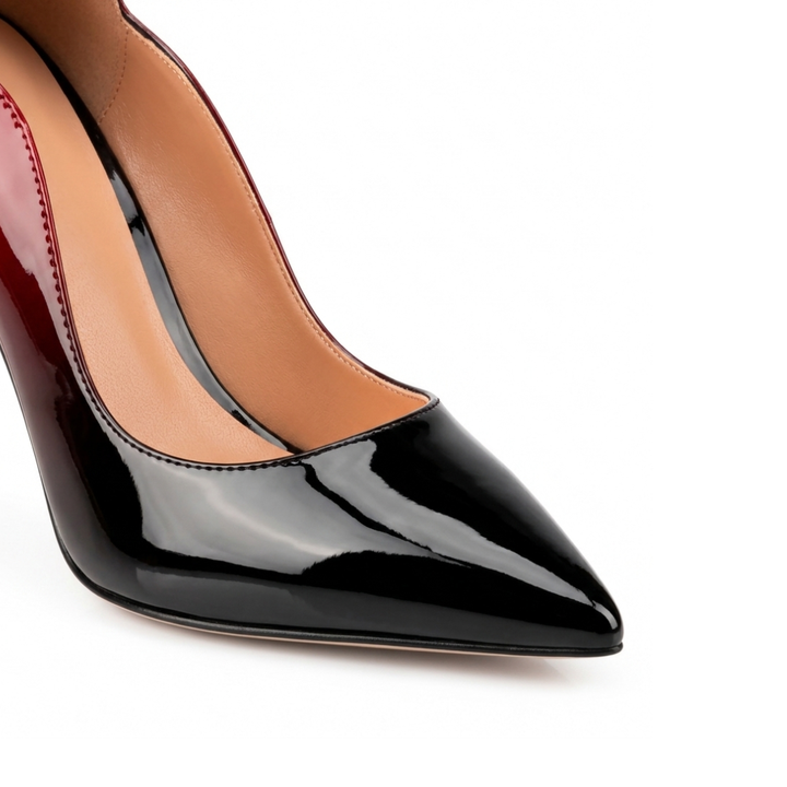 Rosalind - Ombre Black & Red Pump