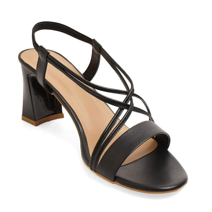 Classic Charm Black Criss-Cross Sandals