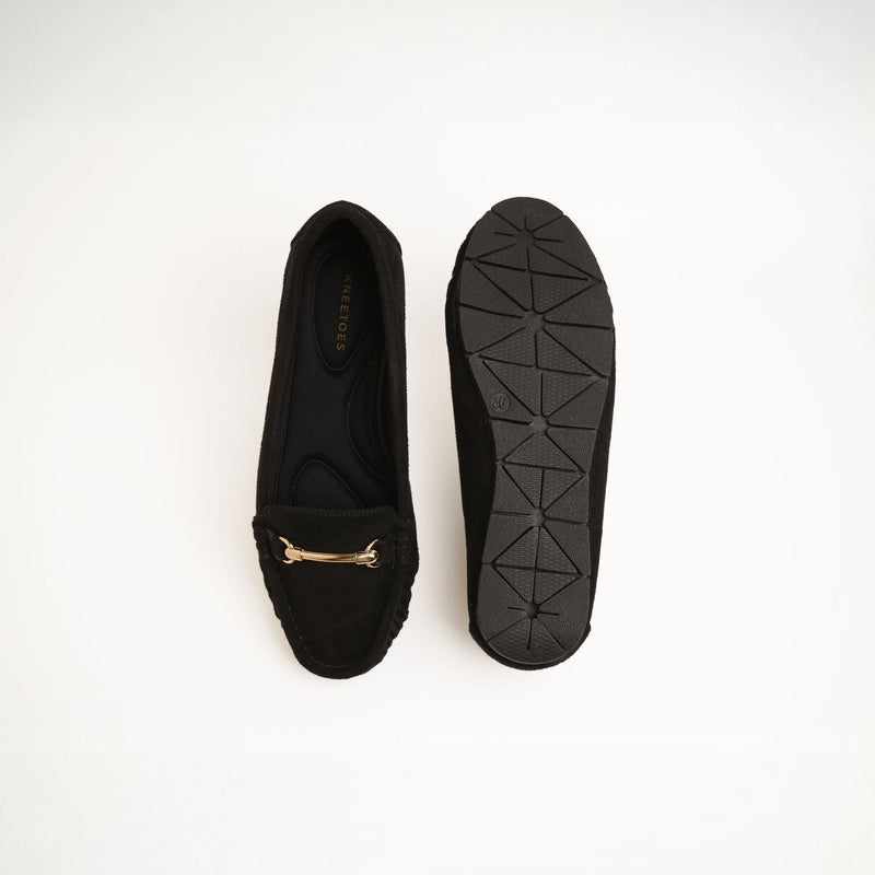 Statement Black Chain Loafer Shoes