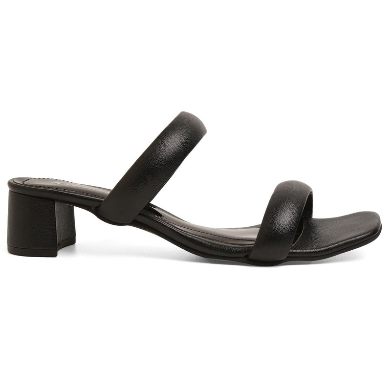 Cushioned Black Block Heels