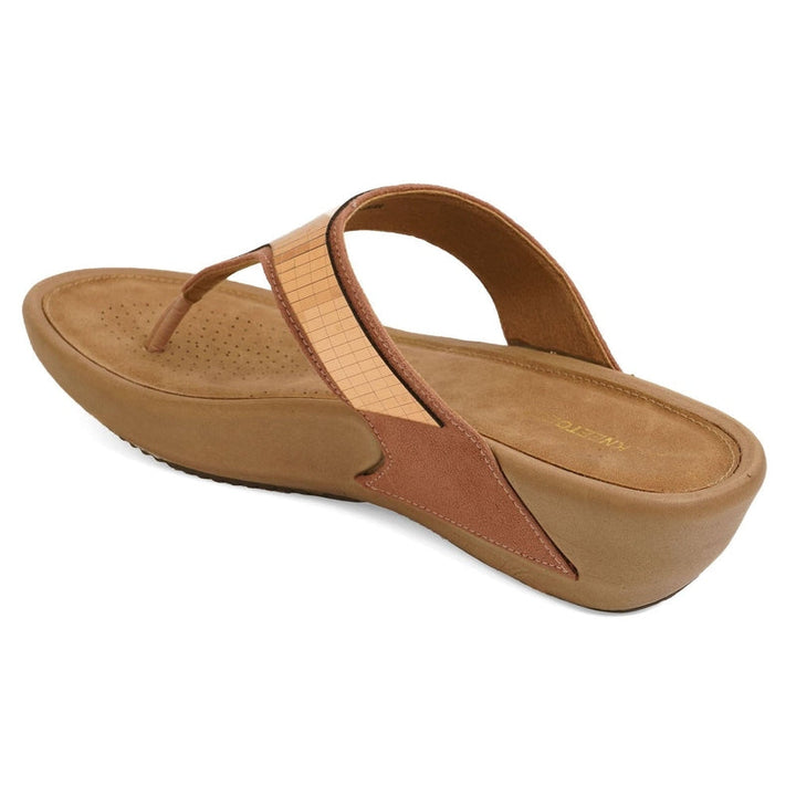 Rose-Gold Sequin Thong Metallic Sandals