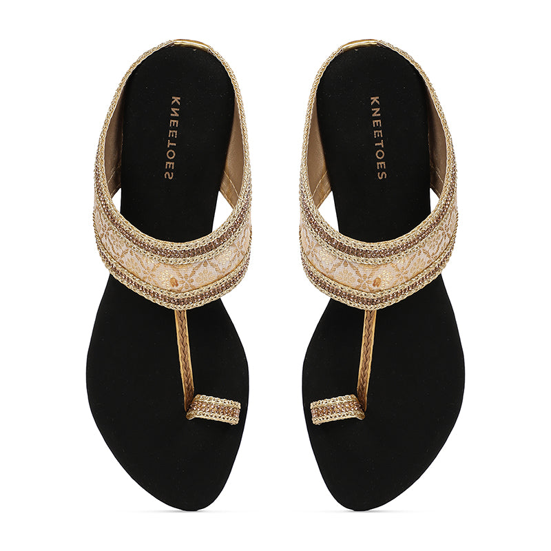 Shravya - Gold Block Heels