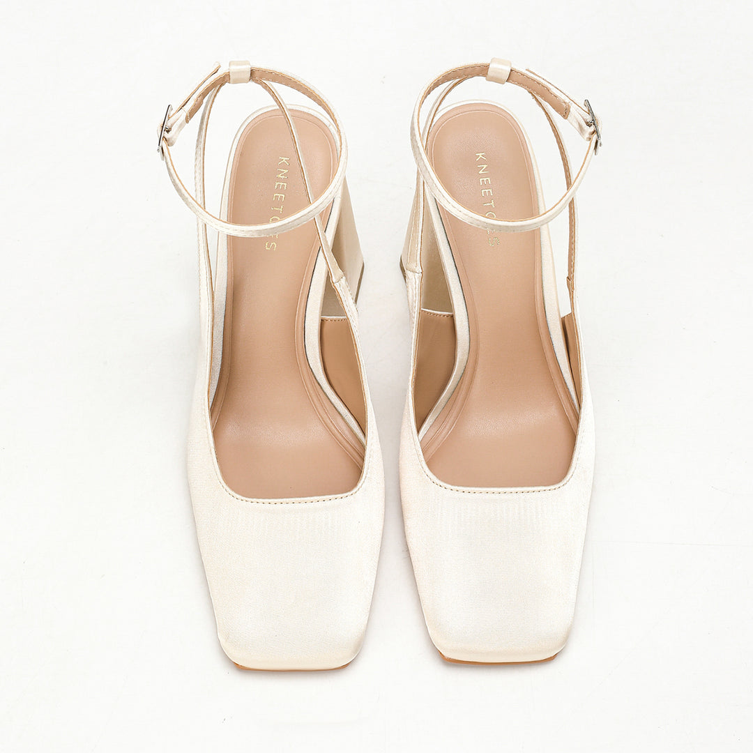 Madison -Ivory Block Heels
