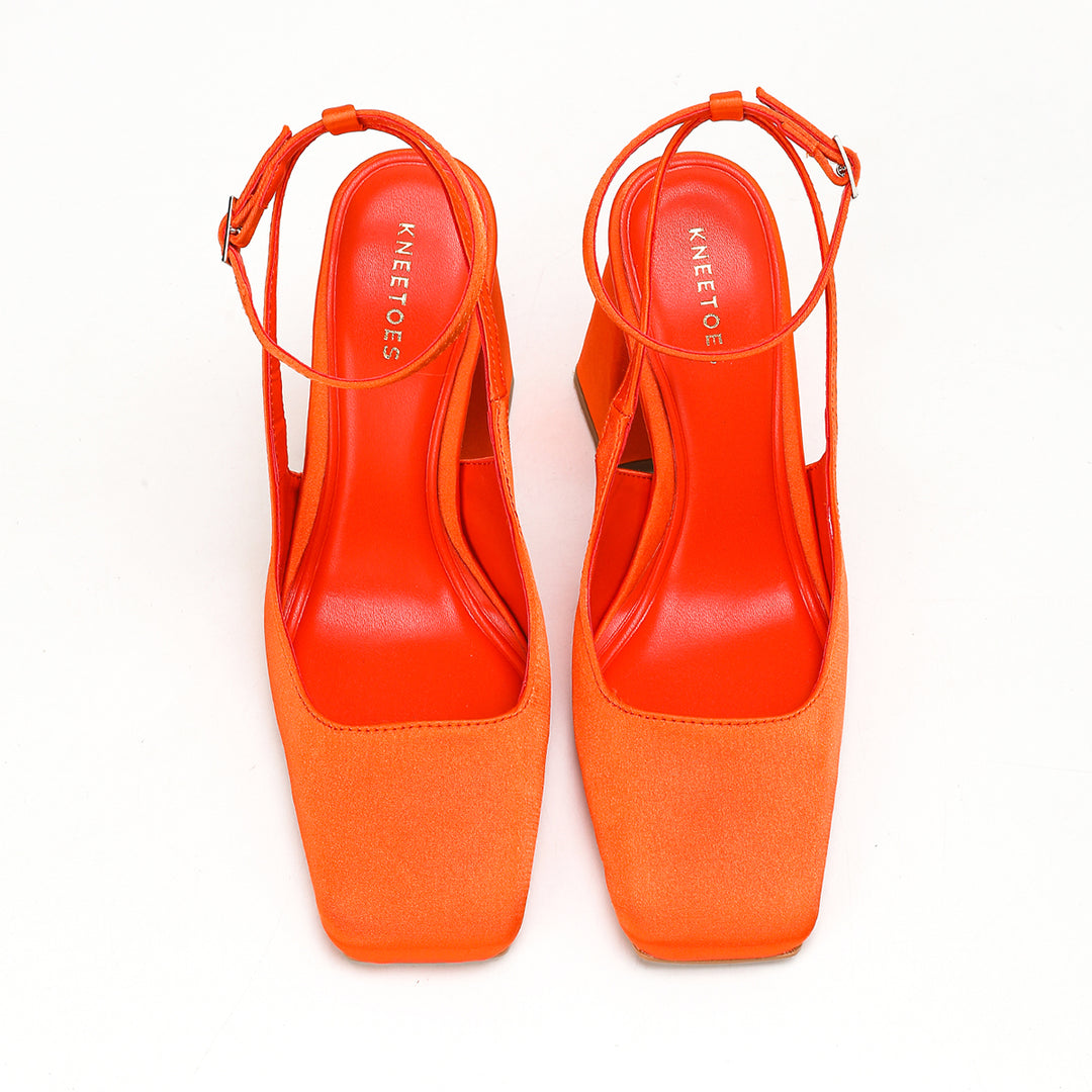 Madison -Orange Block Heels