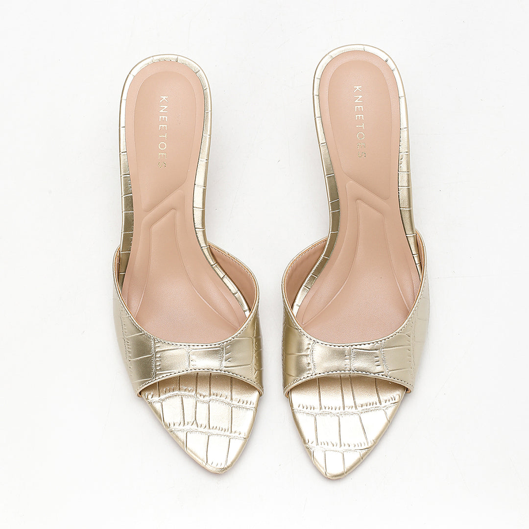 Orlina - Gold Kitten Heels