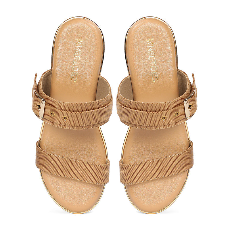 Helena - Tan Wedge