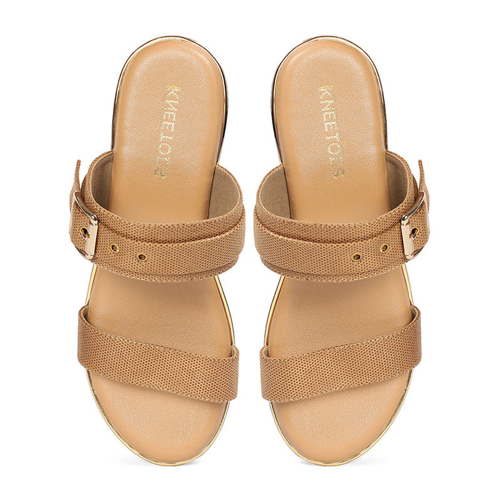 Helena - Tan Wedge