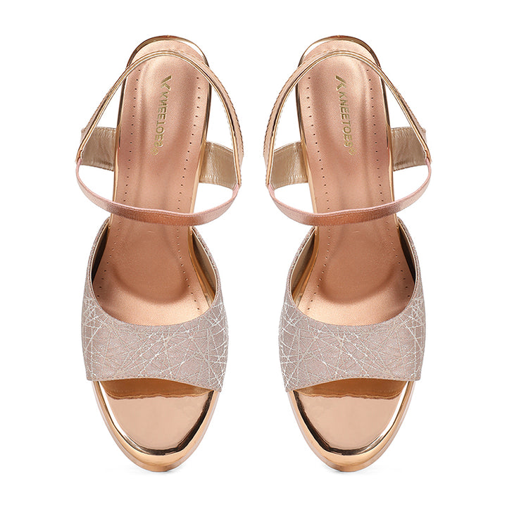 Campbell - Rose Gold Block Heels