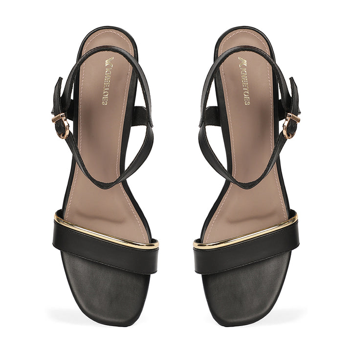 Mila - Black Block Heels