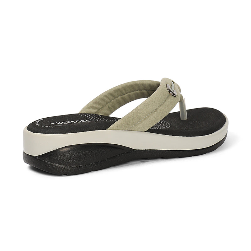 Elara - Olive Thong Wedges