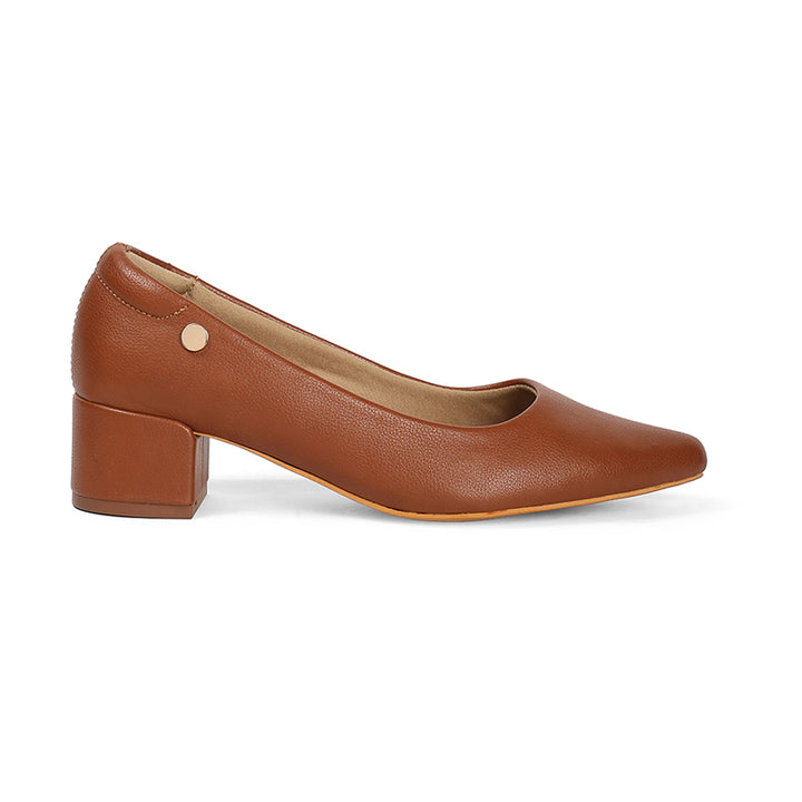 Maddie - Brown Block Heels