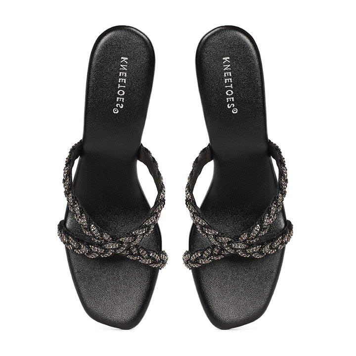 Nora - Black Block Heels
