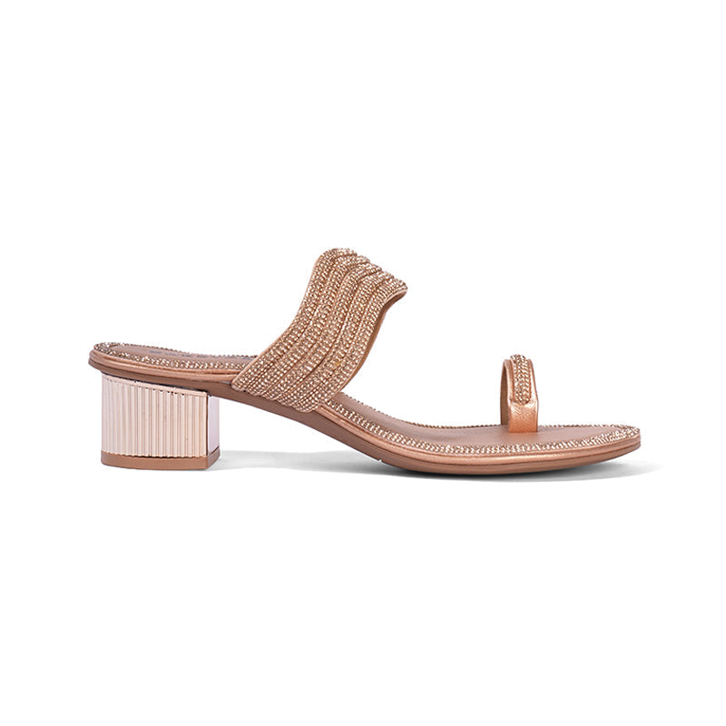 Ziya - Rose Gold Block Heels