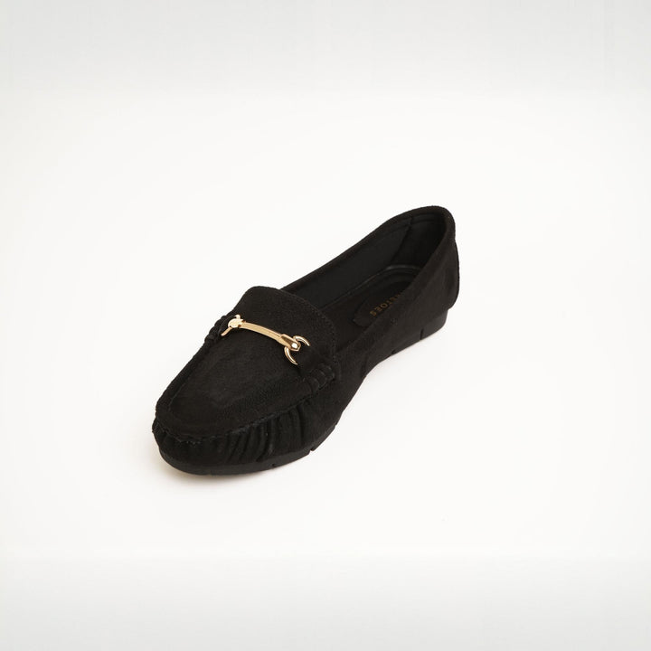 Statement Black Chain Loafer Shoes