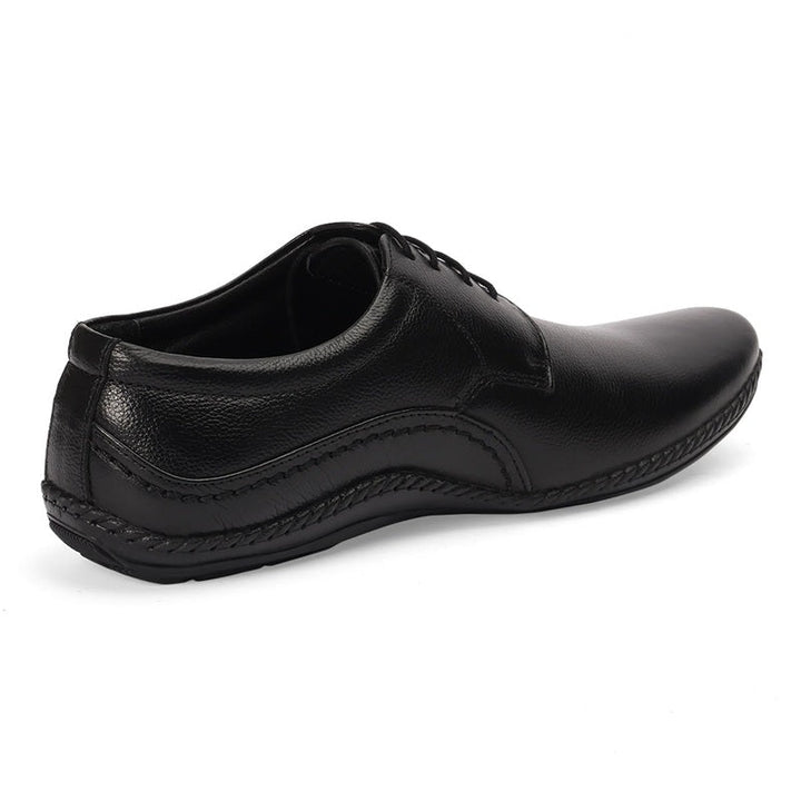 Luxe Black Comfort Oxford Shoes