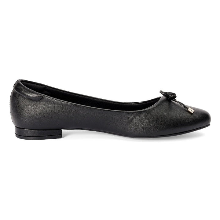Classic Black Bow Detail Ballerina Flats