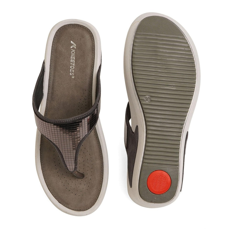 Sparkly Sequin Thong Metallic Sandals