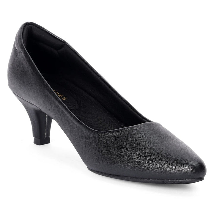 Black Kitten Heel Versatile Pointed-Toe Pumps